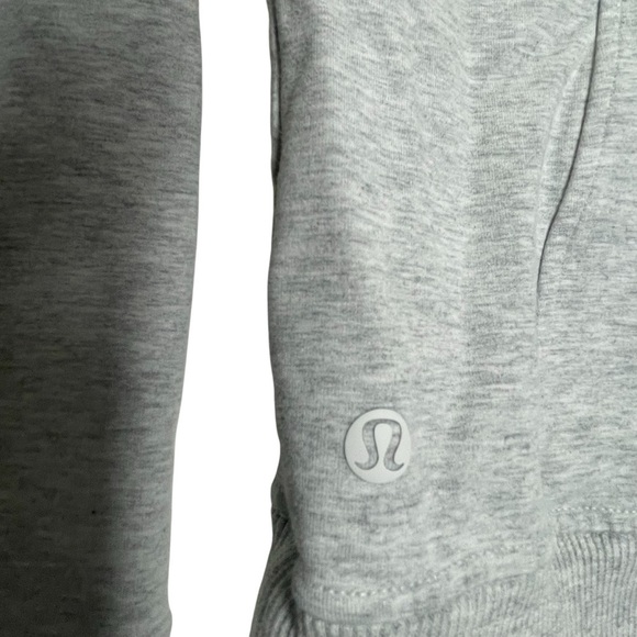 Lululemon Scuba Pullover Heathered Core Ultra Light Grey Size 4 - Picture 5 of 16